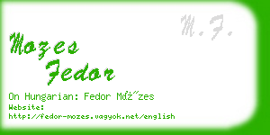 mozes fedor business card